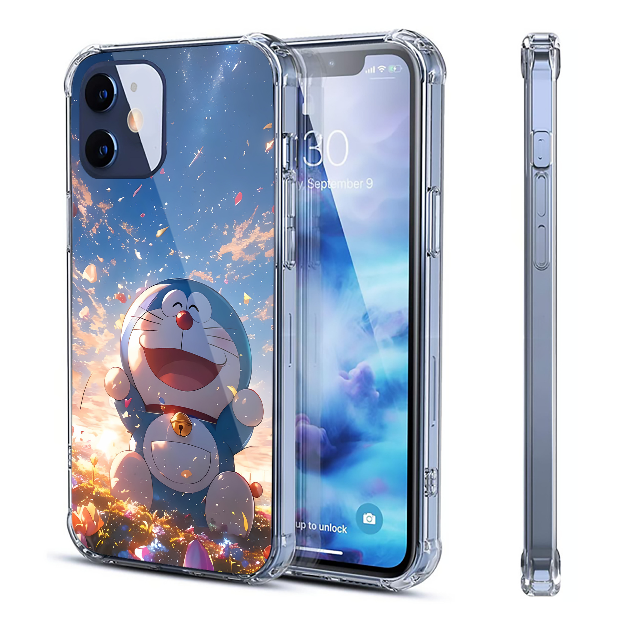 （画像用） ドラえもん Doraemon 【iPhone 12シリーズ対応】透明スマホケース（クリアソフトケース）